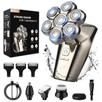 Sejoy 5 IN 1 LED Display Electric Head Shavers with Nose & Ear Trimmer for Bald Men 7 Floating Heads Bald Head Shavers for Men 1
