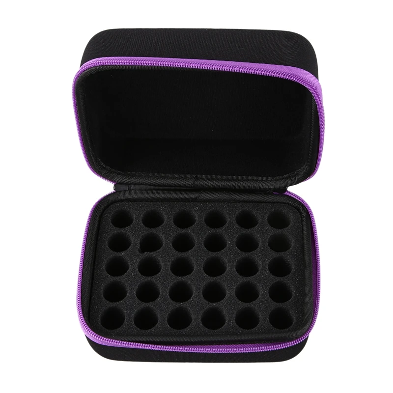 ABWR-6Colors Essential Oil Case 30 Bottles 10Ml Perfume Oil Essential Box Travel Portable Carrying Holder Nail Polish Storag