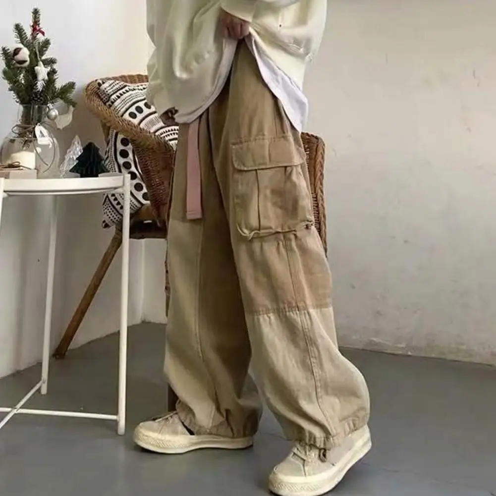 

Baggy Black Cargo Pants for Men Khaki Cargo Trousers Male Vintage Loose Casual Autumn Japanese Streetwear Hip Hop Retro