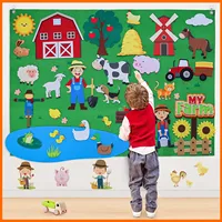 Farm Animals Felt Story Busy Board Set Toddlers Preschool Farmhouse Themed Early Learning Storytelling Interactive Play 1