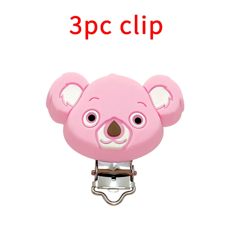 3/10pcs New Silicone Koala Beads Teether Food-Grade Chewing Teeth Bead DIY Nipple Chain Jewelry Accessories