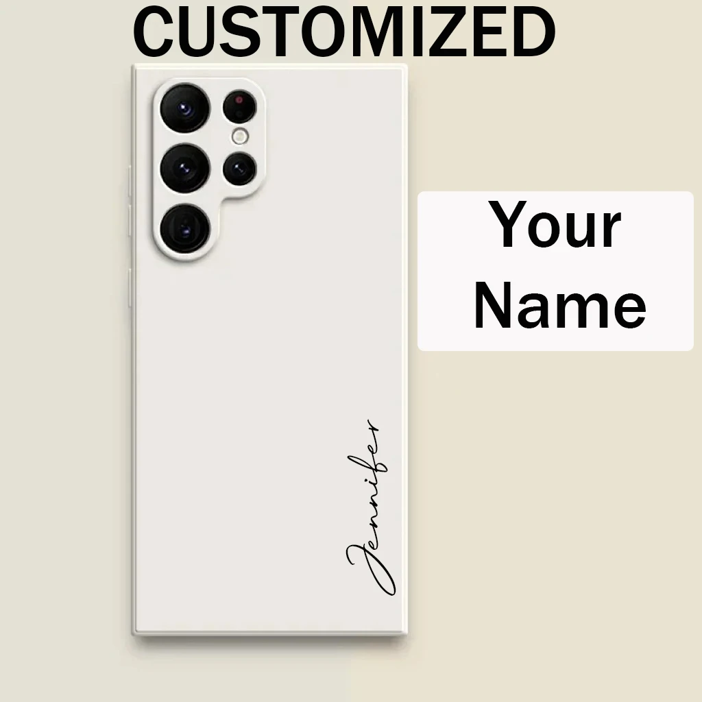 Phone Waterproof Case Iphone Case Magnetic Wireless Charging Case Phone Case Magnetic Case Phone Protector Cover Leather Phone Case For Samsung Galaxy S24 Ultra Plus Customized Personalized Name Initials Soft Liquid Silicone Case Cover Samsung Galaxy S24 Plus