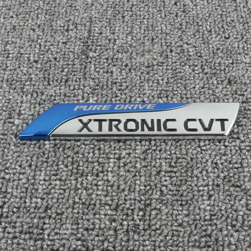 퓨어 드라이브 XTRONIC CVT 니스모 메탈 엠블럼 배지 테일 스티커, 닛산 캐시카이 X-트레일 쥬크 티나 티다 써니 노트 자동차 스타일링용