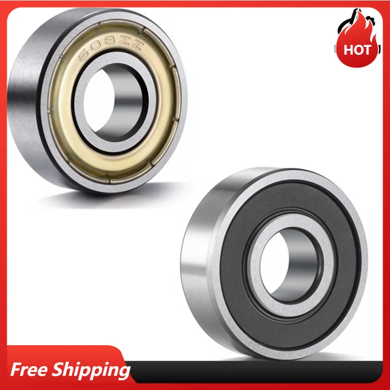 Free Shipping 10pcs Bearing 603 604 605 606 607 608 609 623 624 625 626 627 628 635 688zz 3D Printer Parts  608zz Bearing 2RS