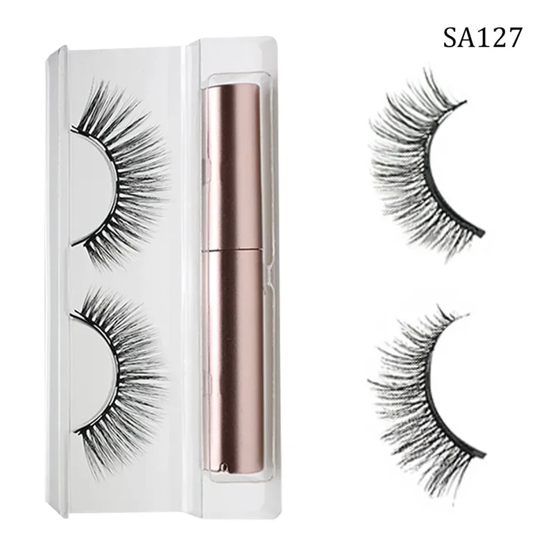 3D Magnetic Eyelashes Set Waterproof Lasting Naturally Magnetic Eyeliner Magnet Eyelashes Makeup Extension False Kit fake eyelashes