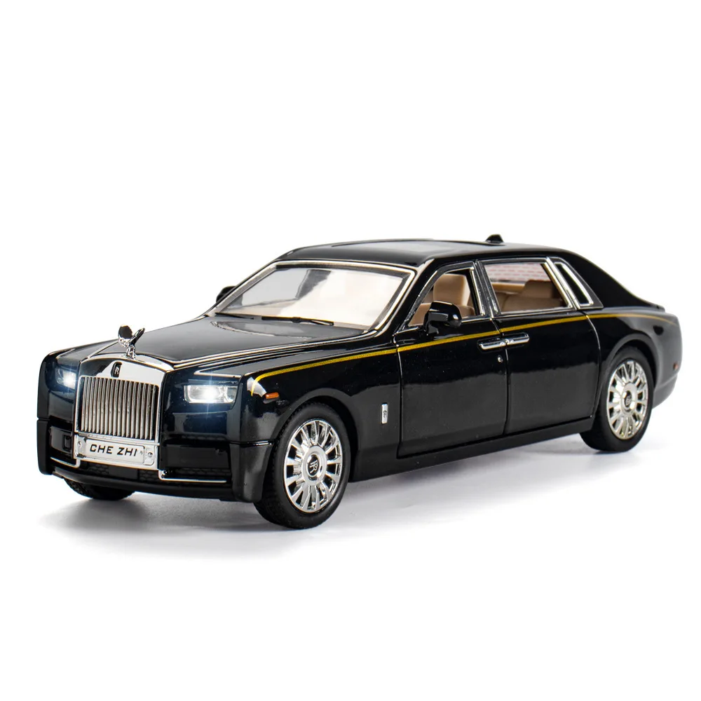 1: 24 Rolls Phantom Glitter Music sound Alloy Car Model Photography Props & Dream Car Decoration Collection Toys for Car & Gift 1 32 sf90 stradale alloy sports car model diecasts metal vehicles car model sound light collection simulation car toys kids gift