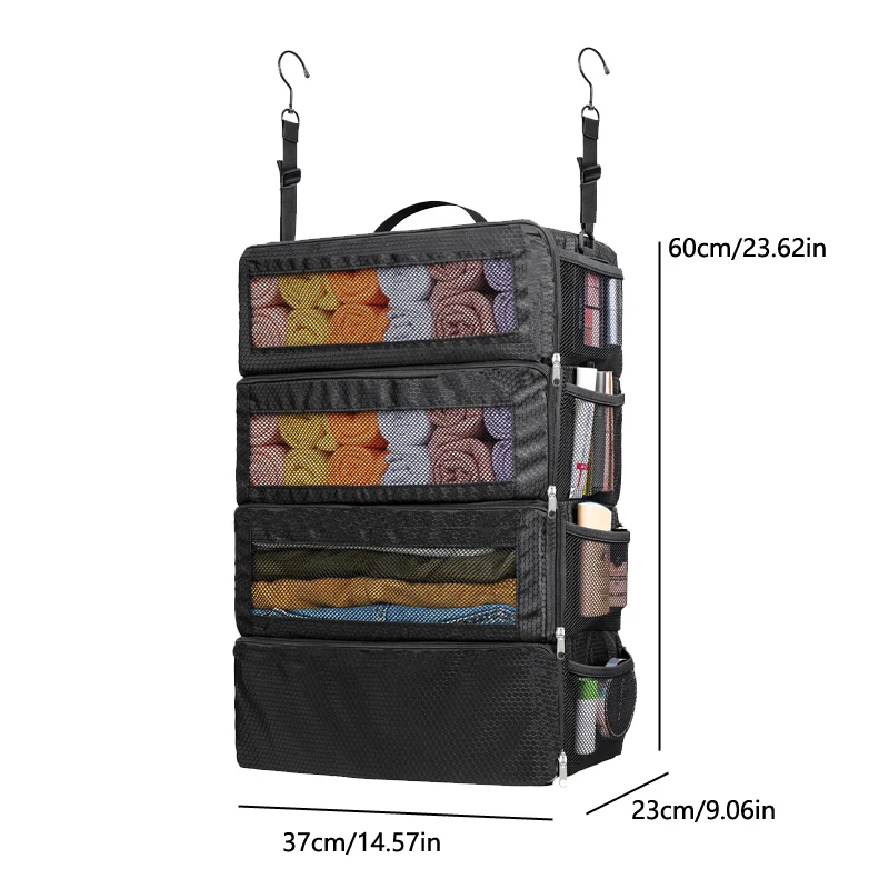 Oxford Cloth Multi-layer Clothing Storage Bag Suitcase Organizer HangingTravel Organizer Carry On Luggage Organizer 4