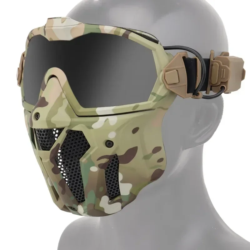 Tactical Half Face Mask Anti-fog Fan Shooting CS Wargame Protective Equipment Hunting Outdoor Gear Airsoft Paintball Accessories