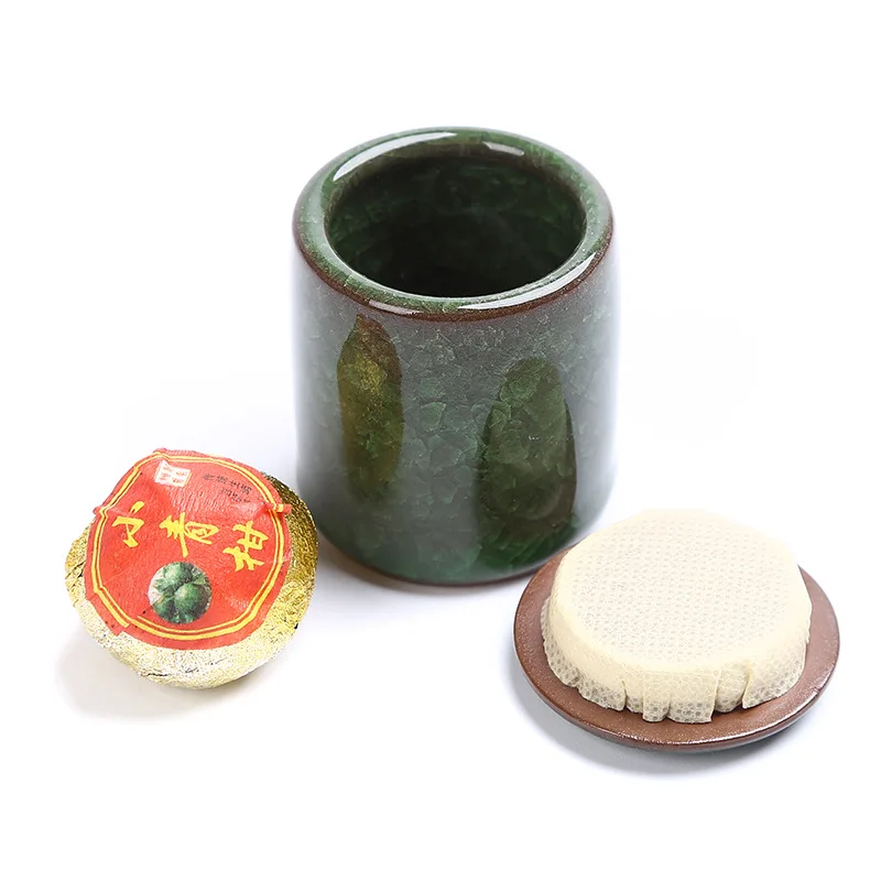 Mini Ice Cracked Glaze Ceramic Pot for Storage ceramic storage jar airtight container