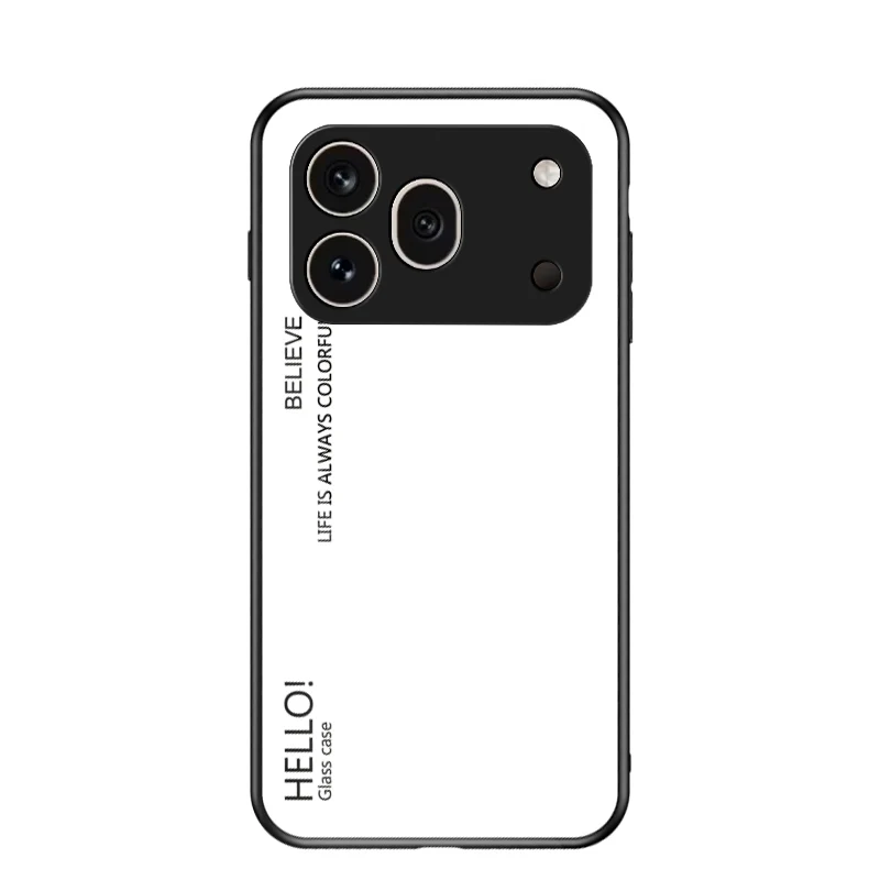 Premium Gradation Tempered Glass Protective Case with Hard Back Bumper