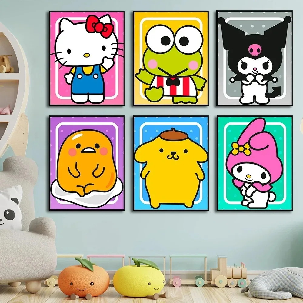 SanrioSeriesPuddingDogCoolomiMelodyHelloKittyPosterCanvas