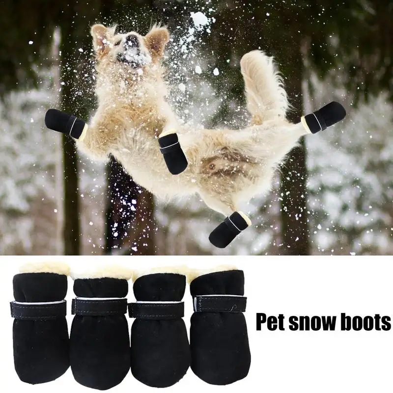 

Nonslip Outdoor High Boots For Dog Winter Dog Snow Boots Waterproof Reflective Paw Protector Pet Snow Booties For Hiking Pets