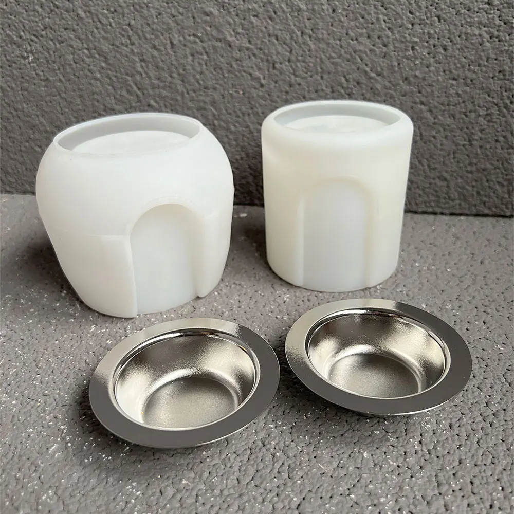 Round Concrete Silicone Mold for Aromatic Candle Holder and Hydroponic Planters