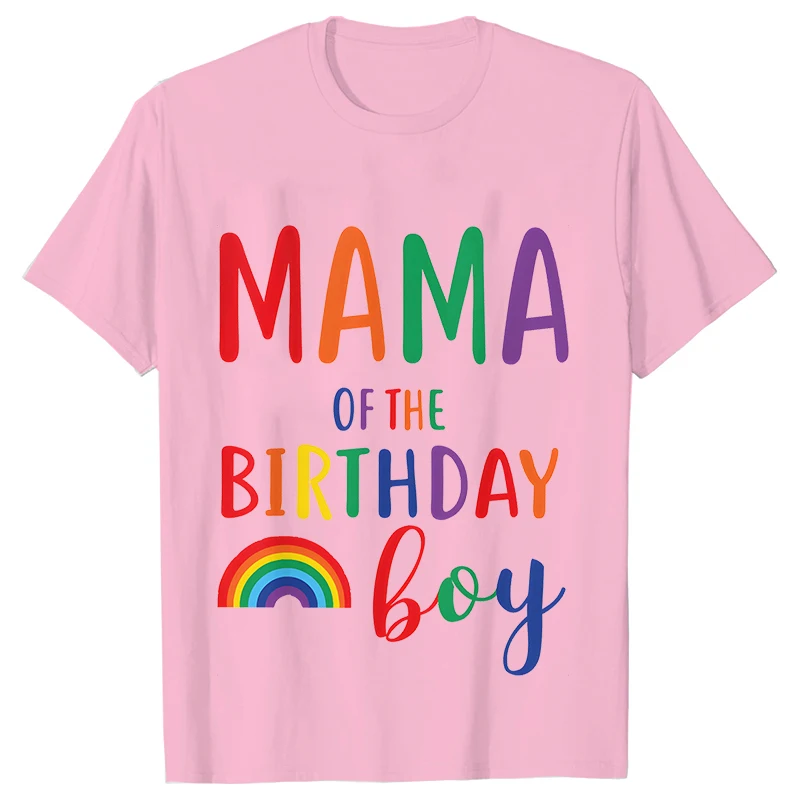 레인보우 그래픽 생일 파티 티셔츠, DADA MOMA BRO SIS 가족 모임 티, 소년 생일 상의, 오버사이즈 미적 의류