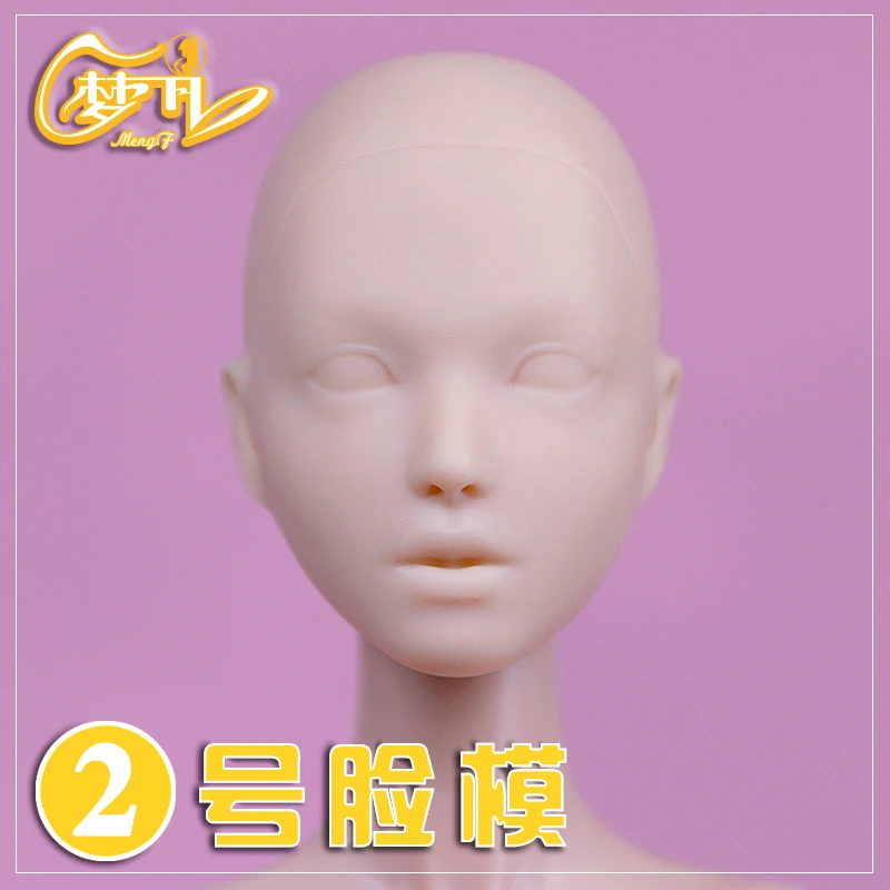 MENGF New Doll Bald Head DIY Makeup Practice Doll Blank Heads White Beige Brown Super White Coffee Skin 1/6 Doll Part FR IT Doll