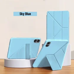 Enhanced Flip Y - Fold Stand Case with Auto Sleep for Xiaomi POCO Pad 12.1 (Sky Blue)