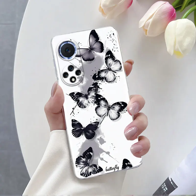 Luxurious Flower Clear Soft Silicone Protective Phone Case
