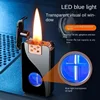 2025 Intelligent Voice Controlled Kerosene Lighter Metal Transparent Oil Arc Ignition Personalized Gift Cigarette Accessories 1