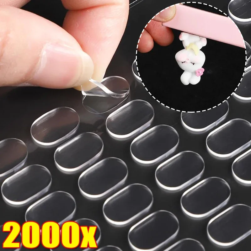 Double Sided Gel Glue Pads Removable Action Figures Fixing Mounting Dots Poster Clear Sticky Glue No Traces Adhesive Points