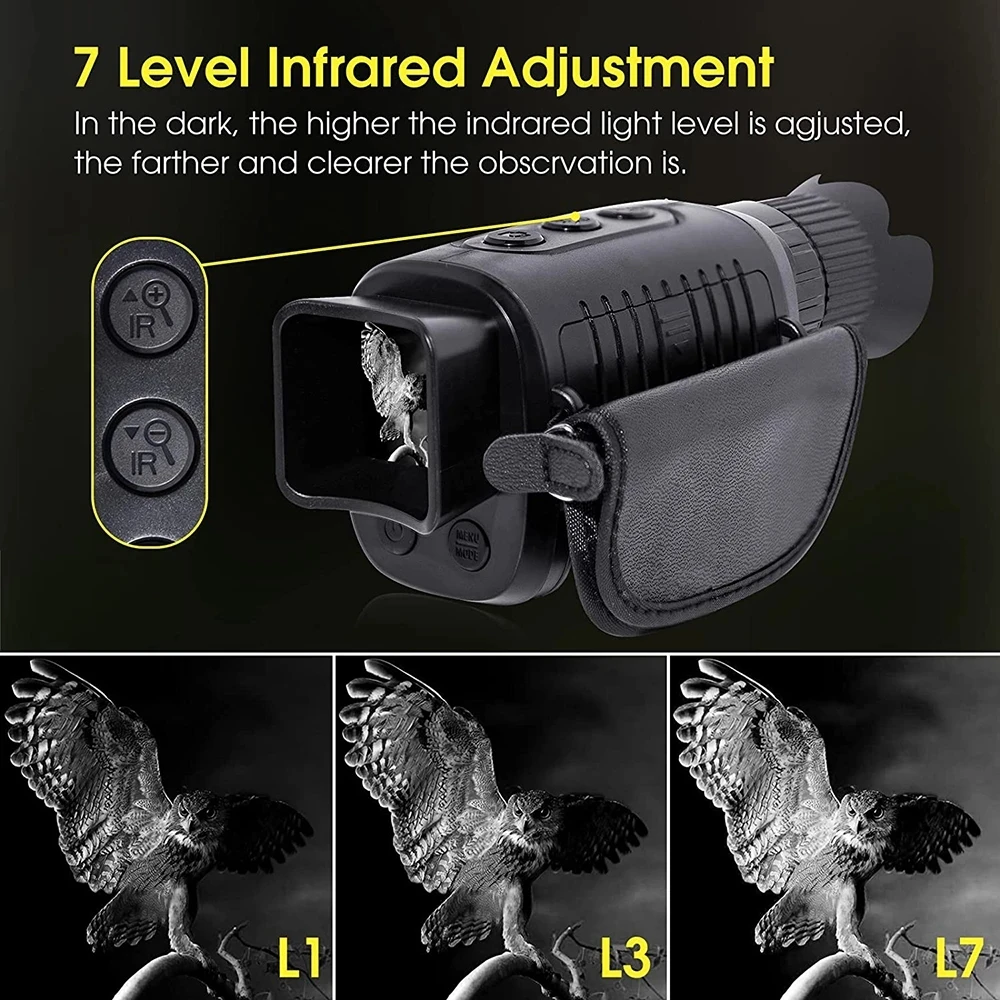 Monocular Telescope with 1080P HD Infrared Camera for Hunting and Outdoor Search