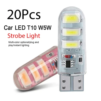 20pcs LED T10 Strobe Signal Bulbs 1