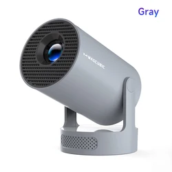 Magcubic 4K Wifi6 Portable Projector with Android 11 - Enhanced Home Cinema Experience - US Plug (HY300 Pro New Grey)