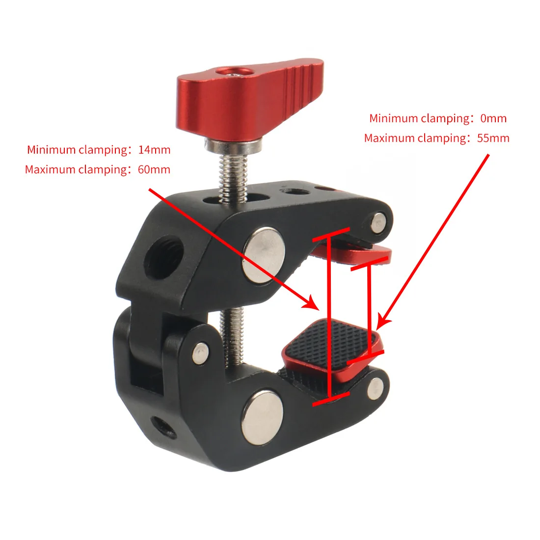 Einstellbare Magic Arm Super Clamp Halterung 7 9 11 Zoll 1/4" Kaltschuhhalterung für Gopro 13 Osmo 360 Light Monitor DSLR Kamerahalter – Detail 15