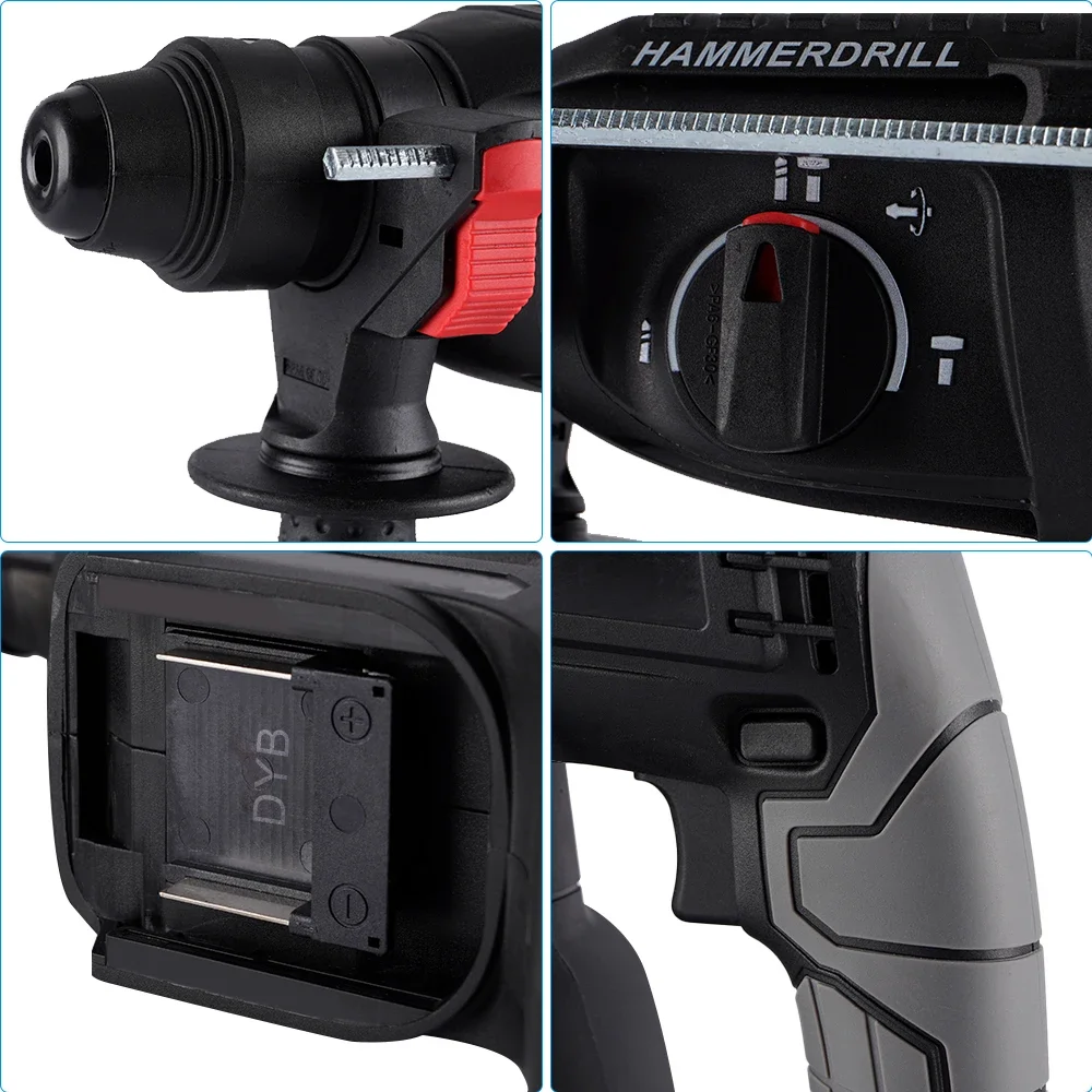 Brushless Electric Hammer Drill Multifunction Cordless Handheld Efficient Rechargeable Rotary Power Tool For Makita 18V Battery 4