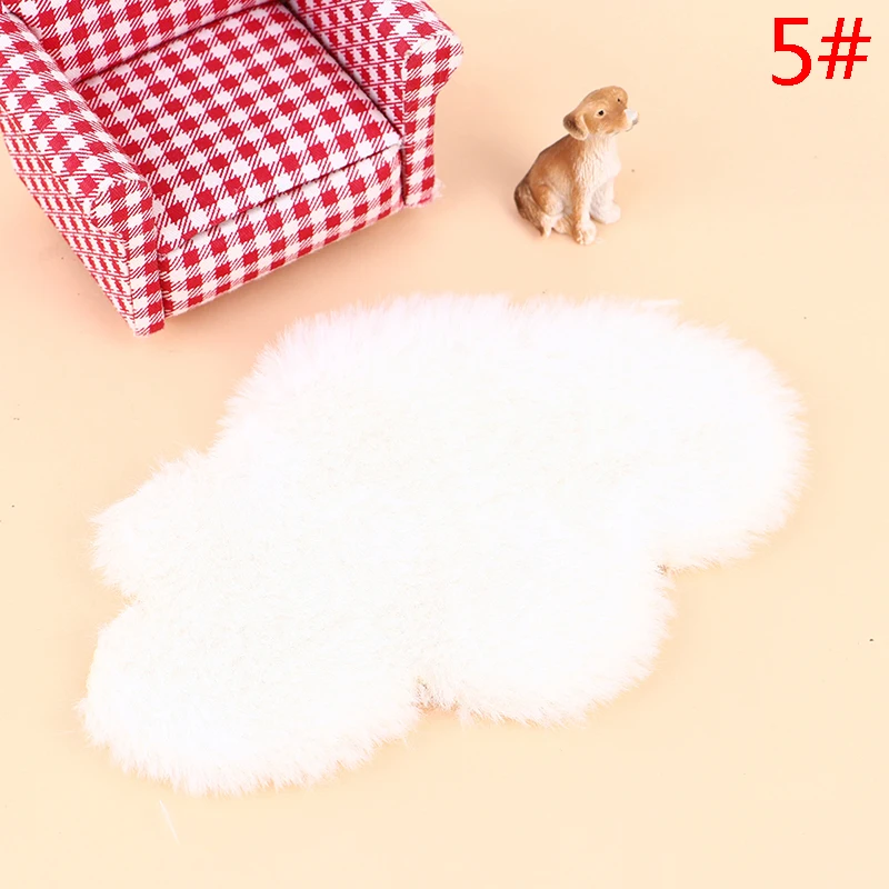 Miniature Plush Rug for Dollhouse Living Room Decor Accessories