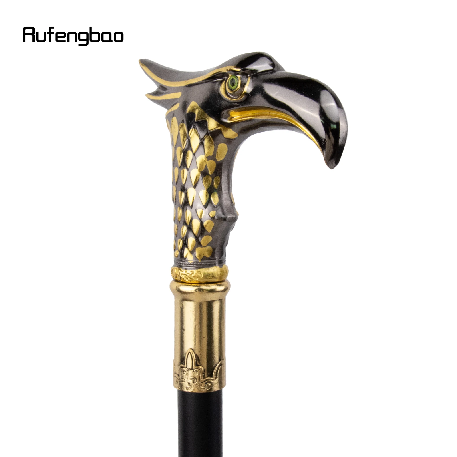 Golden Black Eagle Walking Stick Decorative Vintage Party Fashionable Walking Cane Crosier 36.5 in 4