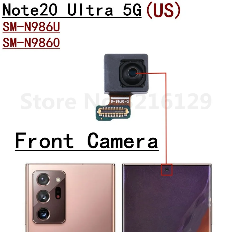 Full Set Main Back And Front Facing Periscope + Wide Camera Flex Cable For Samsung Galaxy Note 20 Note20 Ultra 5G