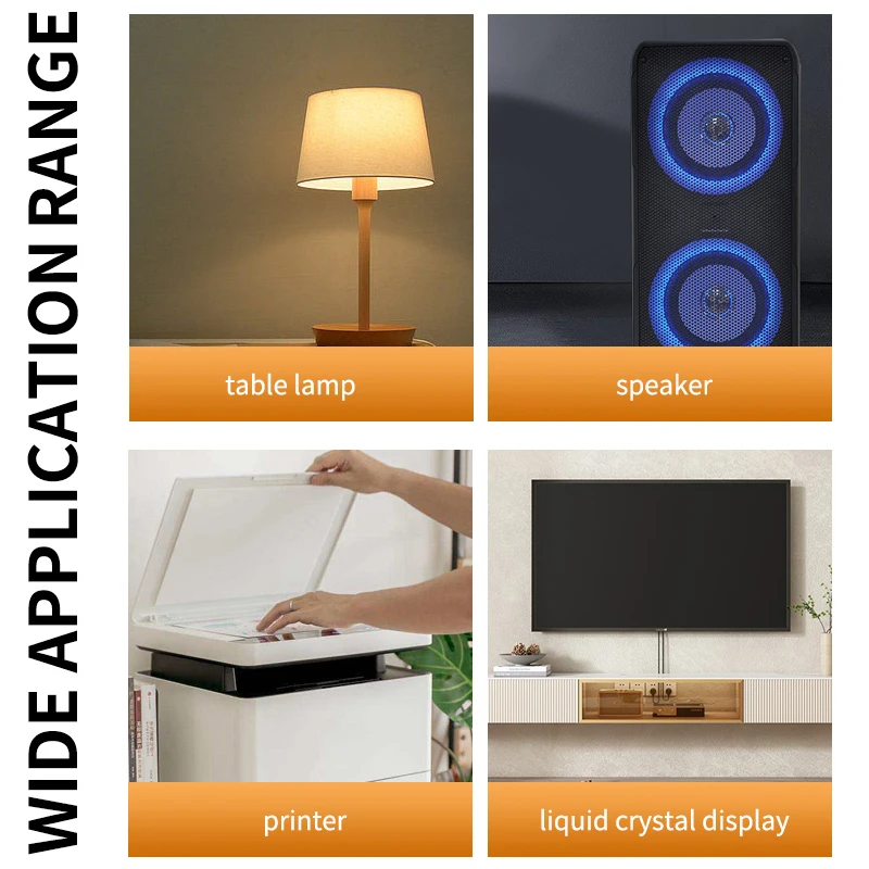 Desktop EU Plug Power Strip with 3 AC Outlets + 2 USB Ports + 1 Type C, 6-in-1 Plug Socket Adapter Wall Charger for Home Office