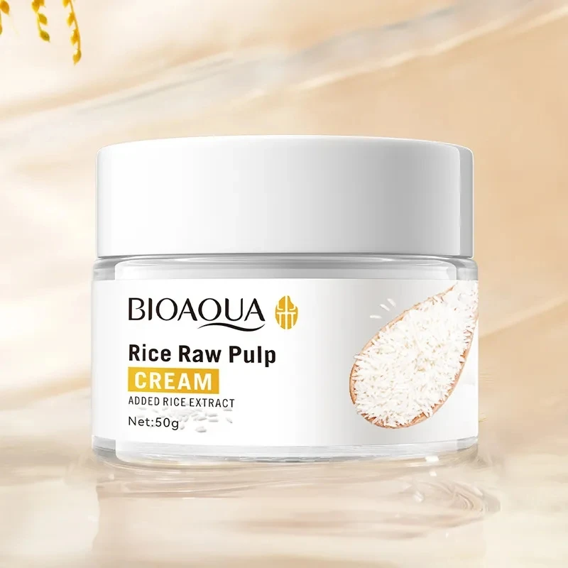 BIOAQUA White Rice Whitening  Face CreamMoisturizing Hyaluronic Acid Essence Moisturizing Anti-wrinkle Facial Cream Skin Care