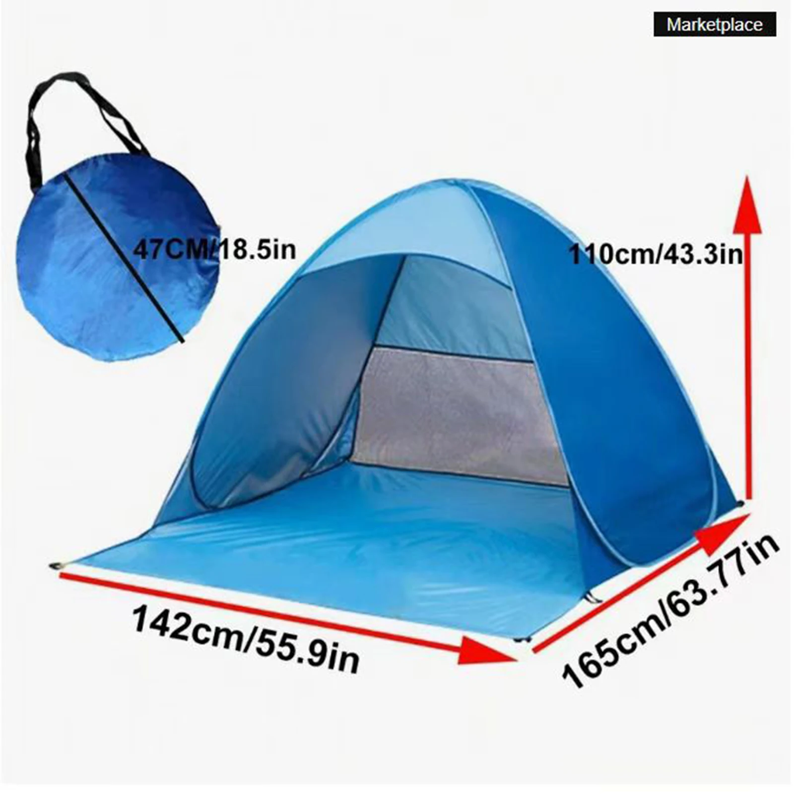 Beach Tent UV Protection Sand Anchors Lightweight Portable Sun Shelter Family Adults camping tent portable tent