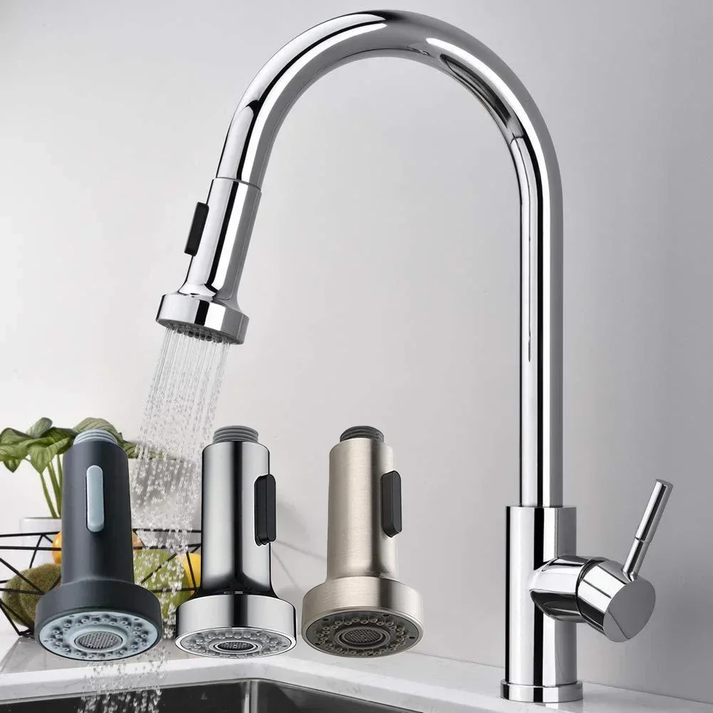 Kitchen Pull Out Faucet Sprayer Nozzle ABS Durable Water Saving Bathroom Basin Sink Shower Spray Head Multifunction Pull Head 2