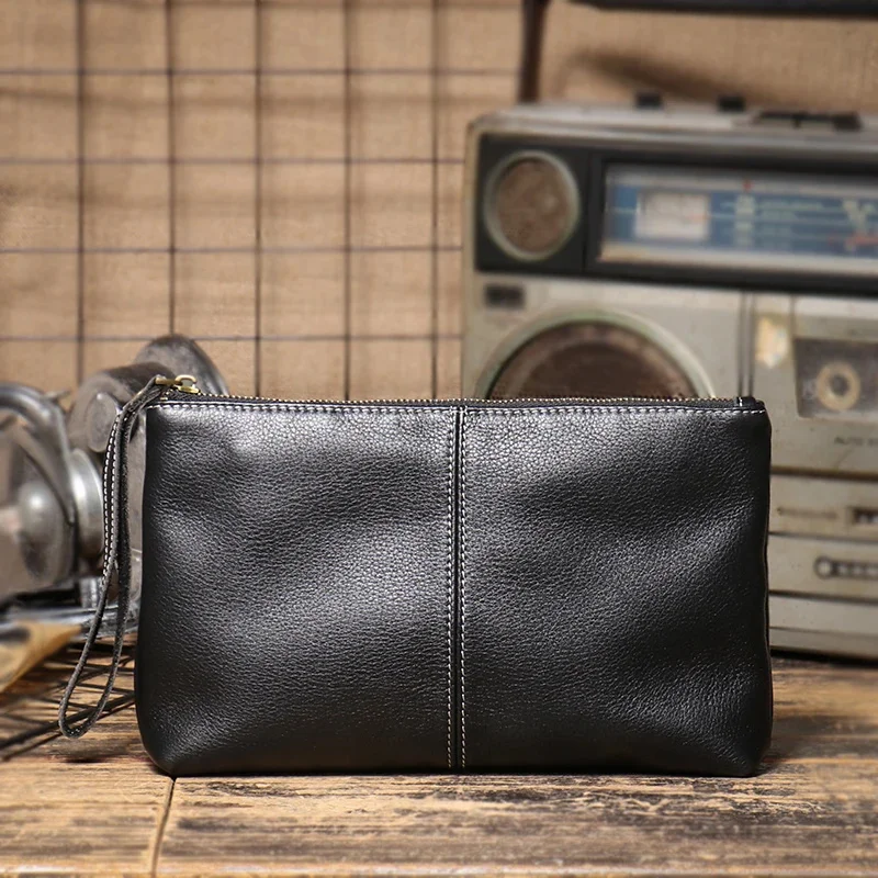 

Men Casual Clutch Bag First Layer Cowhide Leather Party Dinner Women Phone Purse Handbags Envelope s