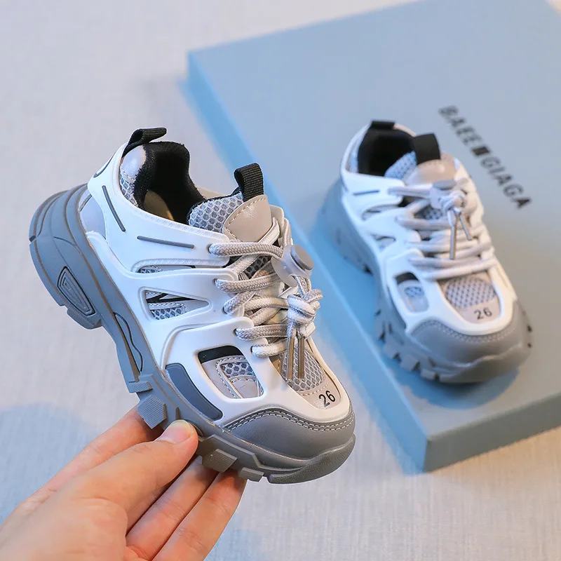 Children Sneakers Boy's Fashion Sport Style Dad Shoes Girl's Candy Color Non-slip Sneakers Size 23-38 6