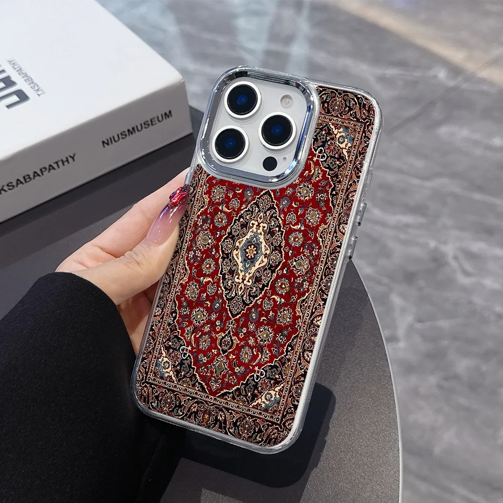 Persian Carpet Floral Pattern Transparent Soft Silicone Phone Case