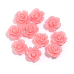 Elegant Rose Camelia Flower Beads - Premium Artificial Coral for DIY Jewelry and Accessories (Deep pink)