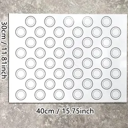Silicone Nonstick Reusable Baking Mat - Easy to Clean, 40cm x 30cm, White (40x30CM)
