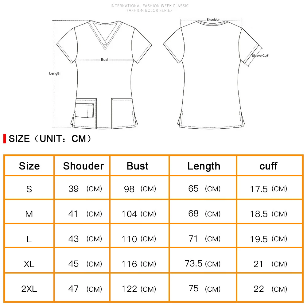 Short Sleeves Uniform Shirt Pocket 100% Cotton Scrubs Teeth Print Medical Hospital Pet Nursing Workclothes Dentist Top medical scrubs