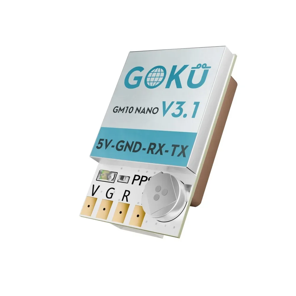 Module GPS FLYWOO GOKU GM10 Nano V3.1 M10, comparé à une pièce de monnaie pour l'échelle