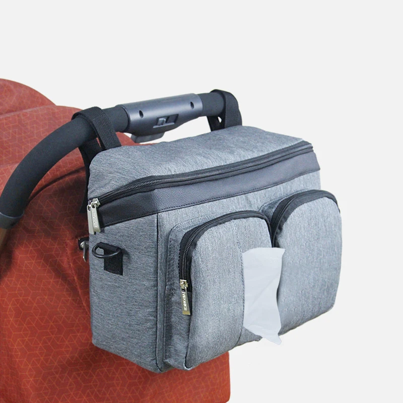 

Baby Stroller Organizer Bag Large Capacity Stroller Caddy Mommy Bag Diaper Bag Toys Storage Bag Universal for Pram Carriage