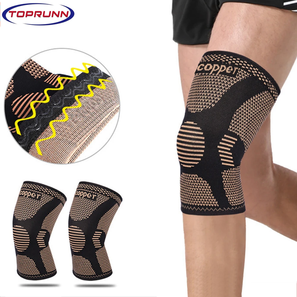 1Pcs Copper Knee Protector Joint Support Knee Pads for Arthritis Joint Pain Relief Compression Sleeve for Sports Fitness