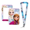 Hot-Selling Frozen 2 Elsa Anna Princess Olaf Cute Design Badge Holder ID Credit Card Pass Hang Rope Lanyard Accessories Gifts 3
