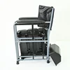 AntiRollover Commode Chair: Folding Disability Stool Elderly Bath Seat Leather Cushion Toilet NonSlip Support. 4