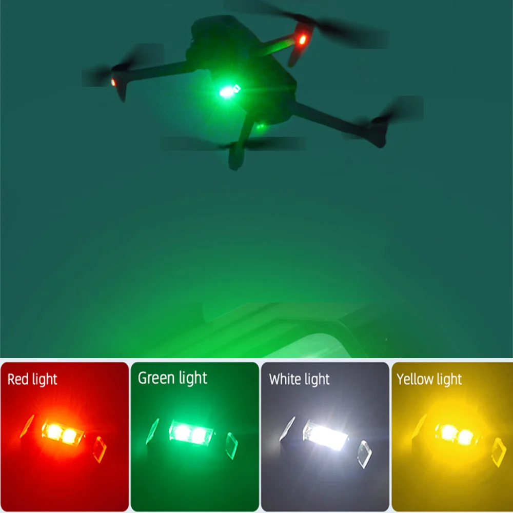 For DJI Mini 3 Pro Universal LED Flash Chargeable Light Drone Camera Drone  Strobe Light 4 Lights Color Drone Accessories