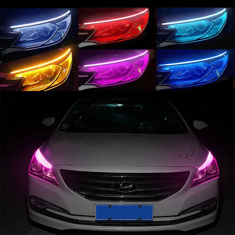 Car Lights Signal Lamp Daytime Running Lights Flexible Waterproof Strip