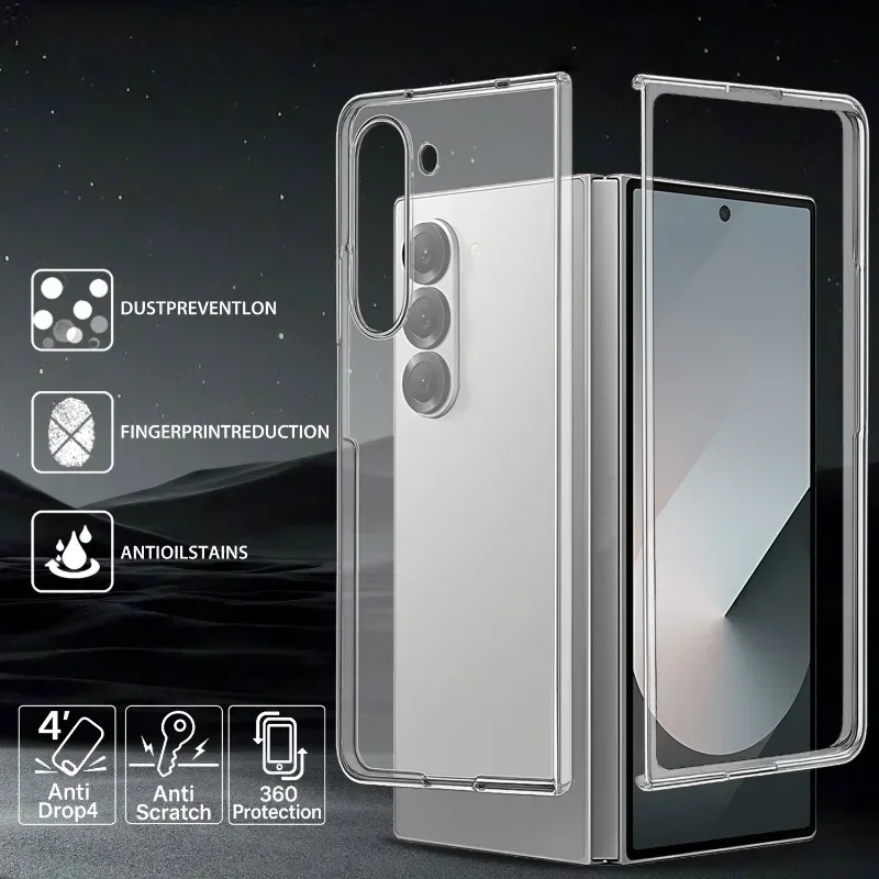 Ultra-Durable Transparent Protective Phone Case with 360° Anti-Fall Bumper