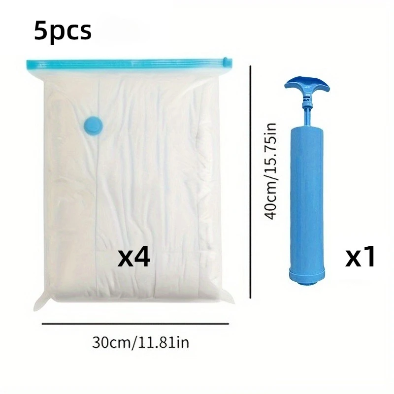 Premium Vacuum Storage Bags Set with Manual Pump - Durable, Space-Saving, and Easy to Use